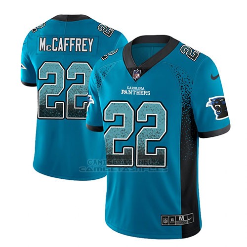 Camiseta NFL Limited Hombre Carolina Panthers Christian Mccaffrey Azul